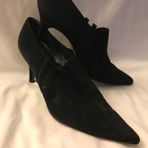 Stuart Weitzman Black Suede High Heel Booties